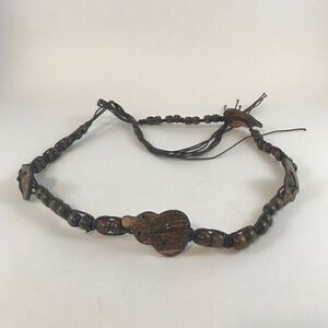 Vintage Bead and Coconut Rope Belt